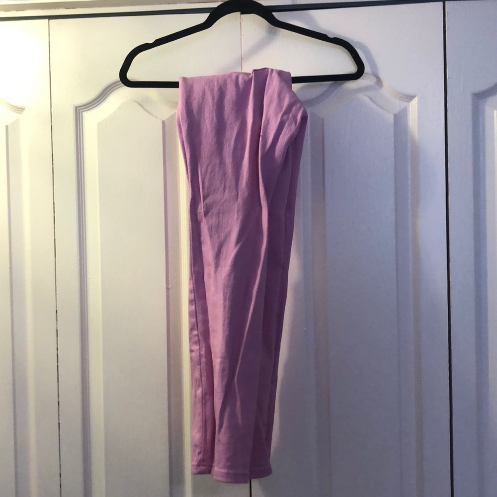 pink designer jeans